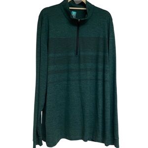 Pro Tour pullover long sleeve mock turtleneck 1/4” zip stripes golf size XXL